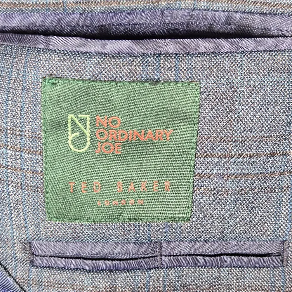 Ted Baker Blazer Mens 36R No Ordinary Joe JAKE Wool Plaid Sport Coat Blue Preppy